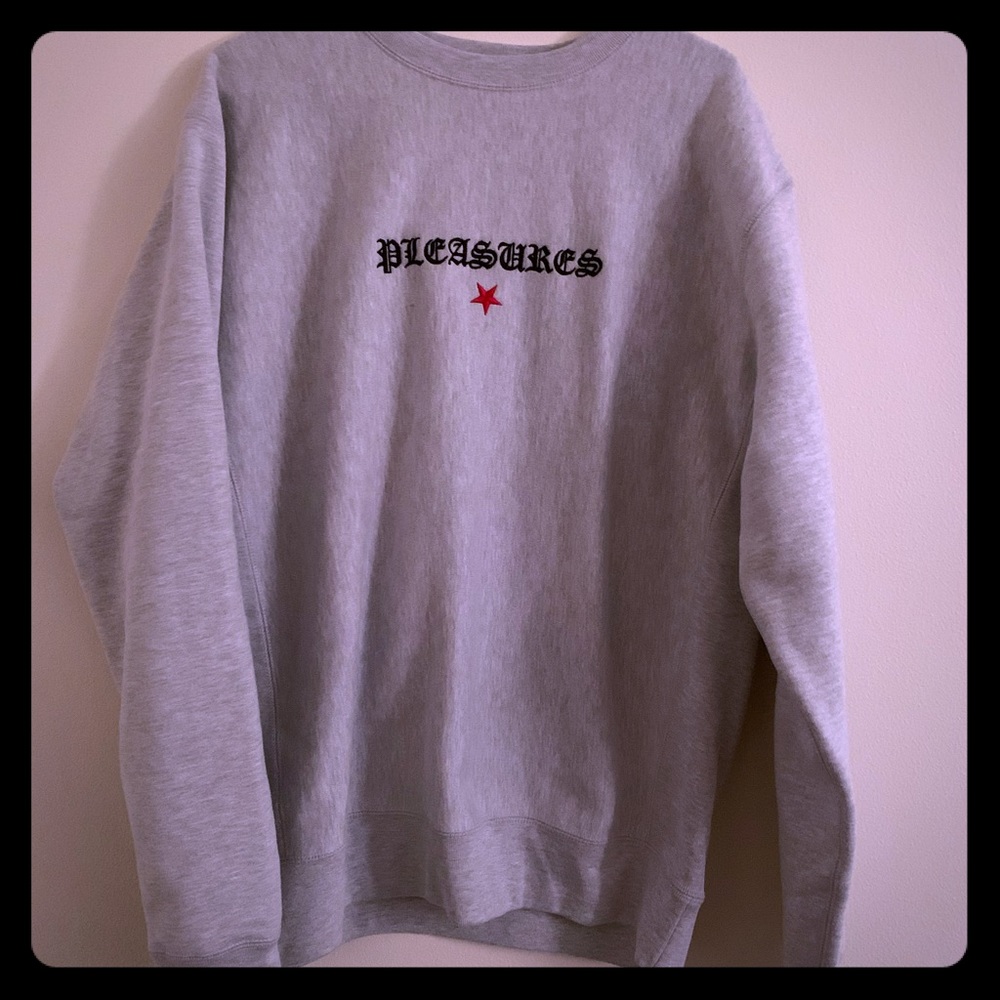 PLEASURES Logo Hoodie Size: L